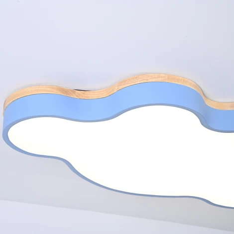 Потолочный светильник Wi-Fi Cloud Eco D83 Blue By ImperiumLoft Cloud-Eco01 (для детской, LED, 220V, голосовое управление, умный дом - Алиса, тучи)