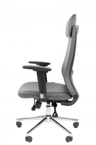 Офисное кресло Chairman 500LUX Россия экокожа cерый 7184505