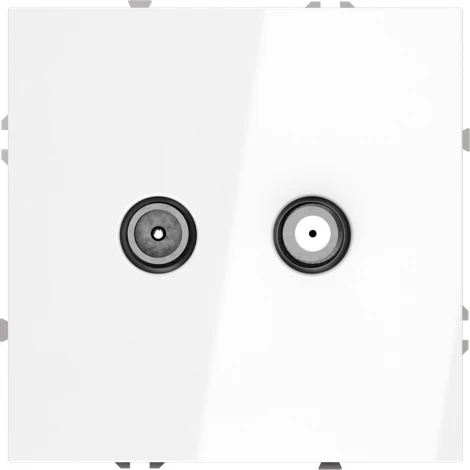 Розетка телевизионнная оконечная TV+SAT (белый глянцевый) Voltum S70 VLS060401