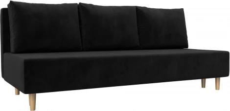 Диван прямой Лига-033 (Черный/Велюр) Лига Диванов арт.121095