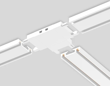 Коннектор T-образный для накладного шинопровода Magnetic Ultra Slim Ambrella Track System GV1118