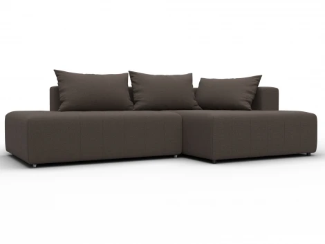 Диван угловой Лига-103 НПБ угол правый (ДСП,Брус,Фанера,Рогожка/Коричневый) Лига Диванов 134810