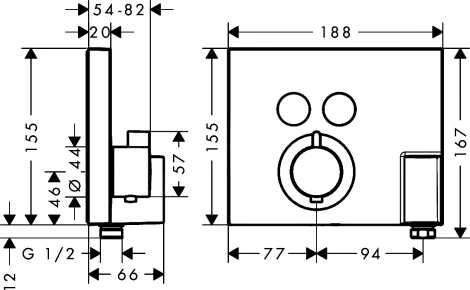 Термостат Hansgrohe Logis 15765000 для ванны с душем