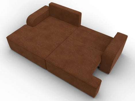 Диван угловой Лига-120 угол левый (ДСП,Брус,Фанера,ЛДС,Велюр/Терракотовый) Лига Диванов 137290L