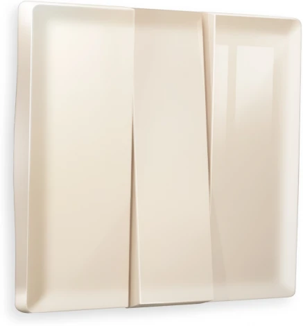 Лицевая панель Ambrella Volt ALFA (Бежевый глянец) для 3-клавишных выключателей QUANT AP3050