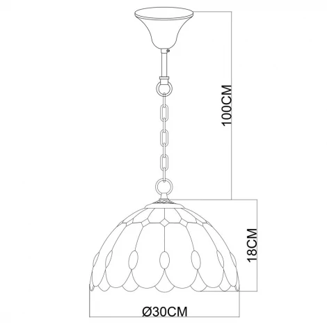 Подвесной светильник Arte Lamp Tiffany A3164SP-1BG