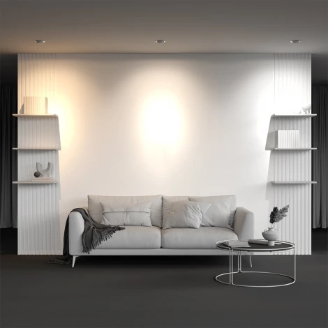 Встраиваемый светильник под гипсокартон Maytoni Move DL060-9W3-4-6K-TRS-W (LED, 220V, круглые)