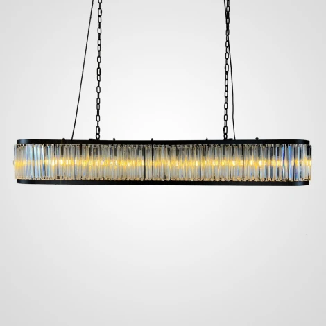 Подвесная люстра RH 1920s Odeon Clear Glass Black 180 ImperiumLoft 248522-22 (248522-22)