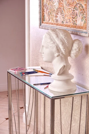 Консольный стол AllConsoles 1021-CS clear серебряный