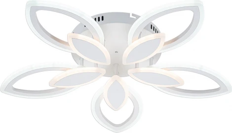 Потолочный светодиодный светильник 84Вт, 6180Лм, 3500-4000К, Ra>80, плавная регулировка мощности, изменение цветовой температуры, ночник,  металл/акрил, белый