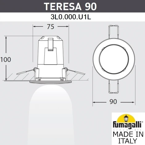 Встраиваемый светильник уличный Fumagalli Teresa 3L0.000.000.AYU1L (220V, круглые)