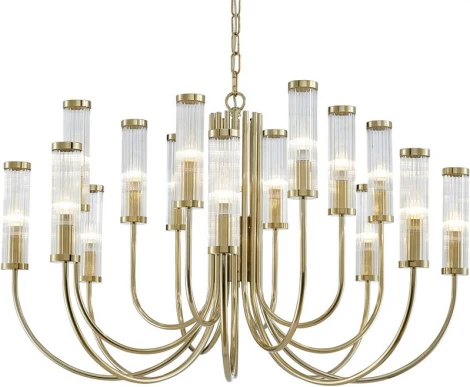 Подвесная люстра Newport 4550 4558+4+4/C gold (220V, на цепи)