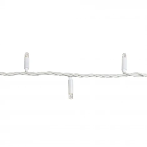 Гирлянда светодиодная 10м без вилки с эффектом мерцания, соединяемая, 100 светодиодов 6000K IP67 провод белый Uniel ULD-F90PRO S10M-100/TWK WH