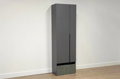 Шкаф двухдверный L600 Баско Mebelson (ЛДСП/Серый) арт.173777,2125