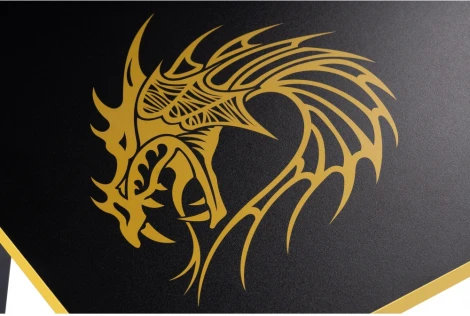 Компьютерный стол Woodville Алид черный / желтый 474252