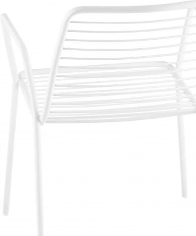 Стул с подлокотниками Дели металл белый Stool Group (арт.УТ000039264)