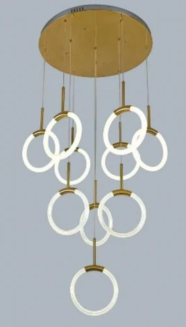 Подвесной светильник каскадный Alfa Light F0324-14 (LED, 220V, на проводе, кольцо)