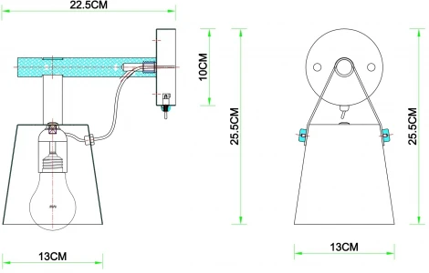 Бра Arte Lamp Thomas A7032AP-1WH (220V, выключатель)