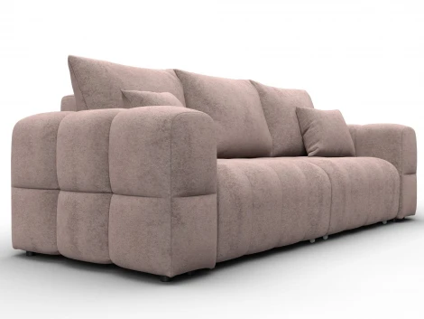 Диван прямой Лига-110 НПБ (ДВП,ДСП,ЛДСП,Брус,Фанера,Велюр/Бежевый) Лига Диванов 136510