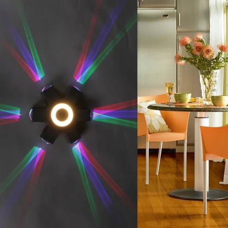 Архитектурная подсветка светодиодная Reluce 08231-9.2-007U LED4W+6*3W RGB BK (220V, IP44)