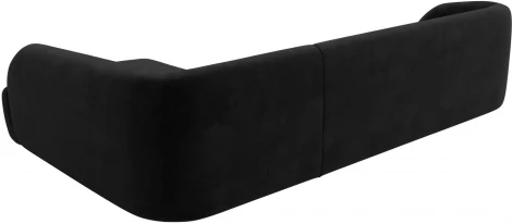 Диван угловой Лига-041 правый угол (Черный/Велюр) Лига Диванов арт.122191