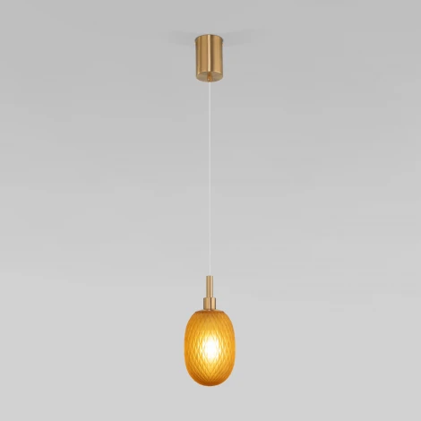 Подвесной светильник Eurosvet Pineapple 50266/1 янтарный (220V, на проводе)