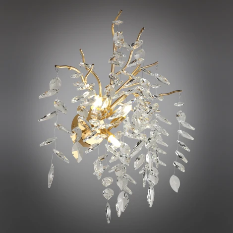 Бра Aployt Gertunia APL.847.01.03 (220V, хрусталь, подвески, листья, ветки)