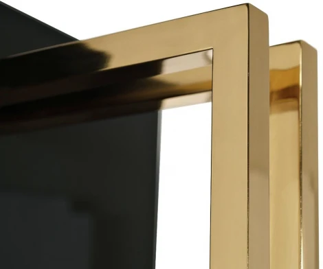 Стеллаж Garda Decor 58DB-SH17071B (Черный,Золотой,Прозрачный)