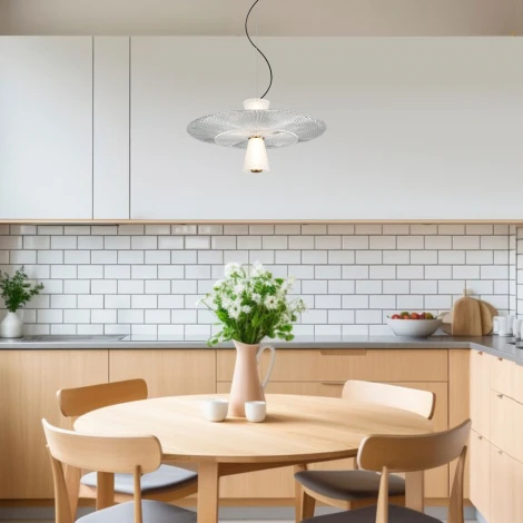 Подвесной светильник Eurosvet Titania 40029/1 LED белый (220V, на тросе, круглые)