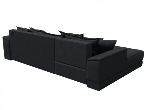 Диван угловой НордСтар левый угол (ДСП,Брус/Пластик/Замша/Темно-серый) Лига Диванов 128209L