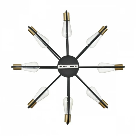 Потолочная люстра на штанге Lumion Almira 8058/8C черный, медь/металл E27 8*60W 220V