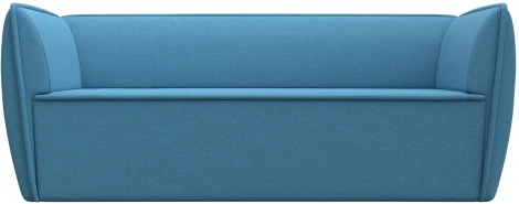 Диван кухонный прямой Бергамо 3-х местный (Голубой/Рогожка) Лига Диванов арт.123182