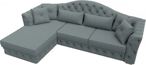Диван угловой Артис левый угол (Серый/Рогожка) Лига Диванов арт.122771L