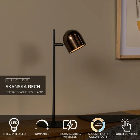 Настольная лампа Lucide Skanska Rech 03649/03/96 (LED, 220V, IP44)