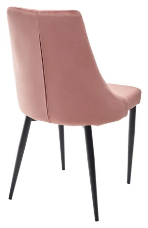 Обеденный стул M-City NEPAL BLUVEL-52 PINK/ черный каркас, велюр