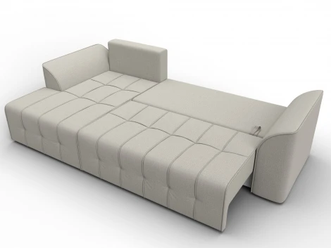 Диван угловой Лига-113 угол левый (ДСП,Рогожка/Бежевый) Лига Диванов 136702L