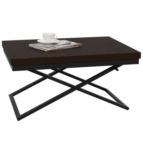 Стол-трансформер Манхэттен венге темный/черный Mebelik 009578