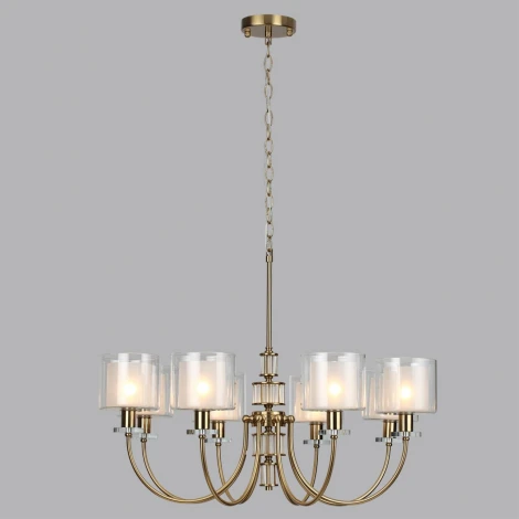 Подвесная люстра Odeon Light Saga 5088/8 античная бронза/стекло E14 8*40W (220V, на цепи)