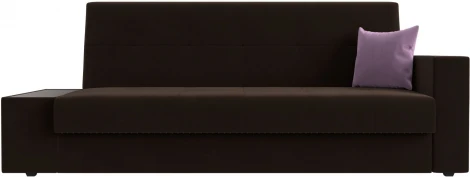 Диван-книжка Лига-020 стол слева (Коричневый,Сиреневый/Микровельвет) Лига Диванов арт.118507L