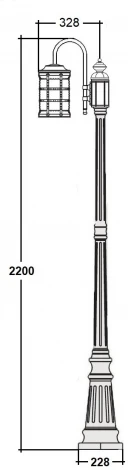 Наземный фонарь IP44 Oasis Light BARSELONA 81209/10 Bl (220V, фонарь)