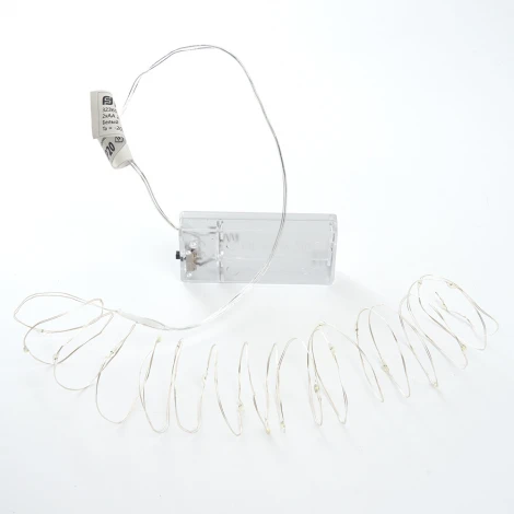 Светодиодная гирлянда Feron 41634 CL570 линейная Роса, статичная 2м + 0.5м желтый с питанием от батареек