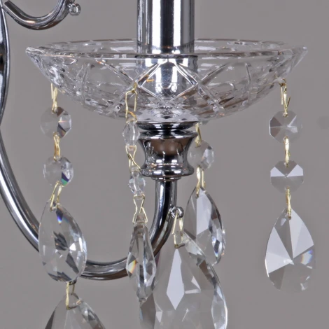 Подвесная люстра ILLUMICO IL2367-6POR-39 CR (220V, хрусталь, на цепи, подсвечник, свеча)