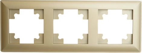 Рамка на 3 поста (золото) Stekker Катрин 49608