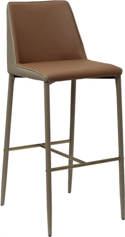 Стул барный экокожа терракота/бежевый  55*44*103см Garda Decor арт.163YH-16995