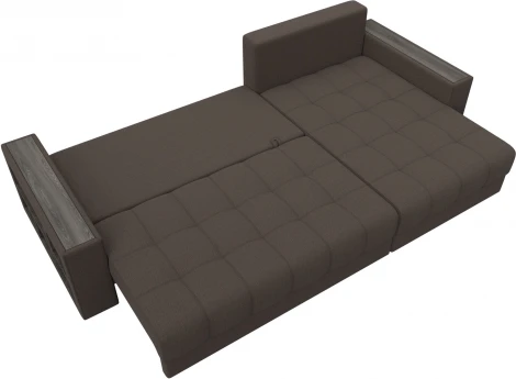 Диван угловой с декором и полкой Лига-050 НПБ Лига Диванов (Рогожка) арт.128587