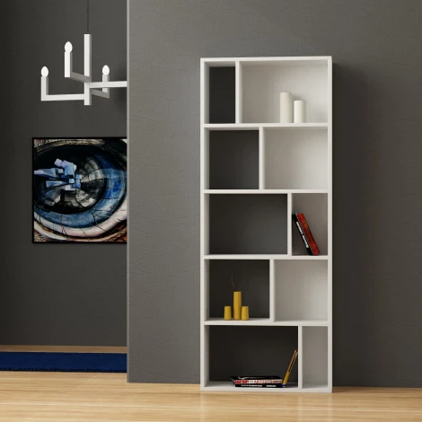 Стеллаж Прямые ONDA BOOKCASE (ЛДСП/Белый) LEVE