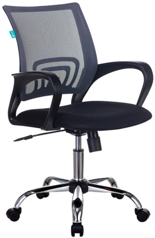 Кресло Бюрократ CH-695NSL темно-серый TW-04 сиденье черный TW-11 сетка/ткань крестовина металл хром