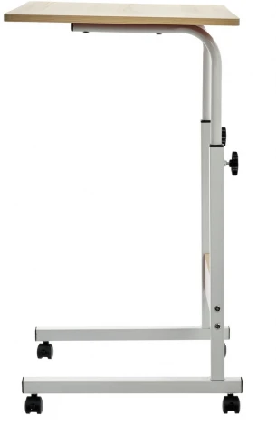 Стол многофункциональный на колесах, 60x40 см, «РОЛЛ», 2 ножки, регул.высота, мдф, металл, св. дерево, белый Bradex Home РОЛЛ TD 0730
