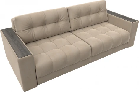 Диван прямой с декором Лига-049 НПБ Лига Диванов (Велюр) арт.128387