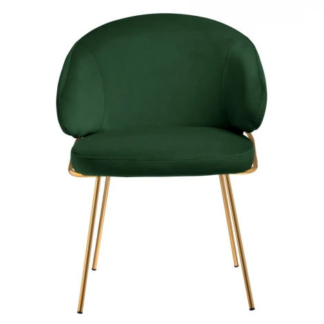 Стул-полукресло Emil зеленый с золотыми ножками Bradex Home арт.RF 0845